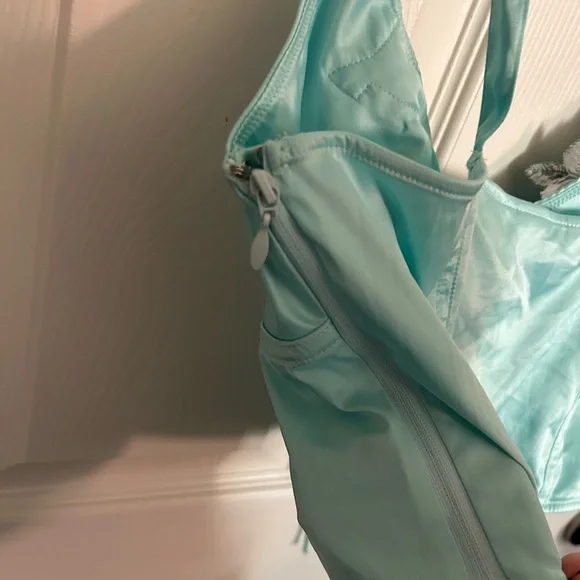 Victoria Secret Floral Embroidered Aqua Corset Top Bralette - Picture 6 of 6